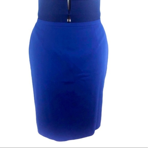 Classiques Entier 12 blue 100% wool fully lined career classic pencil skirt‎